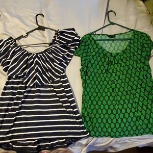 Shirts xl , 1x , and 3x but all fit a size 18/20